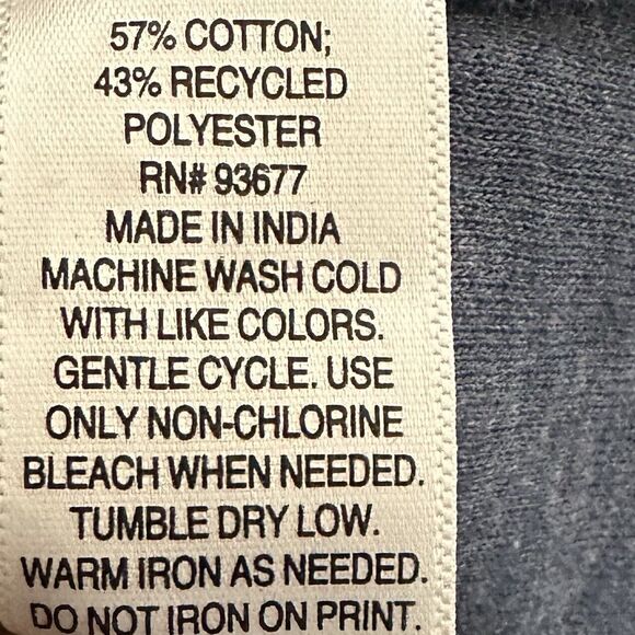 Mutual Weave Shirt Blue Men’s Sz LT Casual Cotton Blend Long Sleeved Crew Neck - Picture 7 of 9